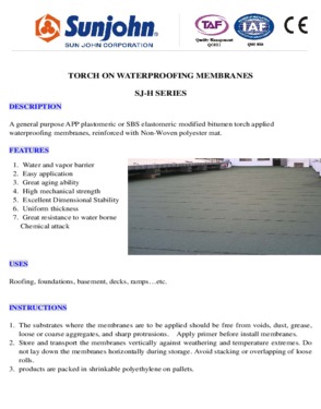 Torch-on bitumen waterproofing membranes, APP or SBS