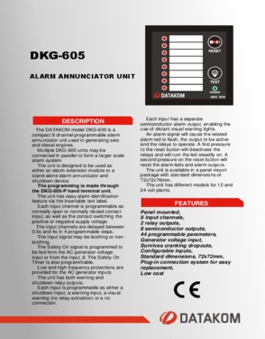 DKG 605 Alarm Annunciator