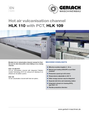 Hot air vulcanisation machine 110
