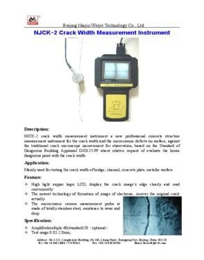 Crack Width Measurement Instrument