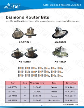 Diamond Brazed Router Bits