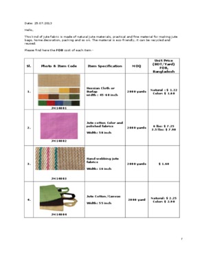 JUCO and Jute Fabrics