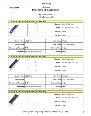 Mortise Door Lock Body