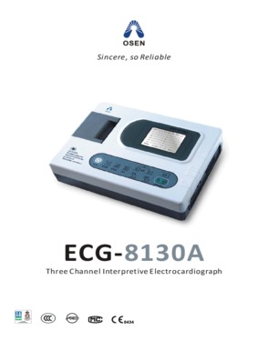 CE certification, digital 3 channel ECG