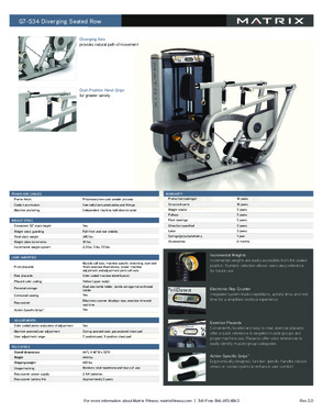 MATRIX G7-S34 Strength Diverging Seated Row Exercise Equipment