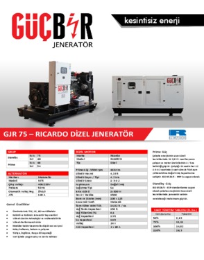 GJR-75 DÄ±esel Generators