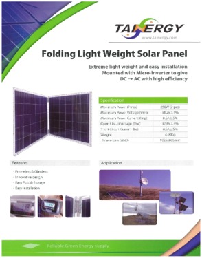 Folding Light Weight Solar Panel