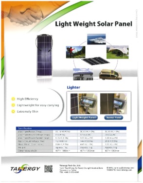 Light Weight Solar Panel