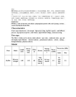 pp water filter used for water filtration
