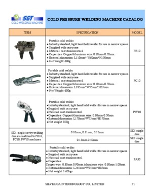 cold pressure welding machine