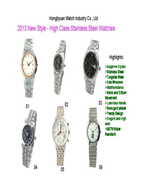 High Quality Chronograph Stainless Steel Watch with Rose Godl Plating
