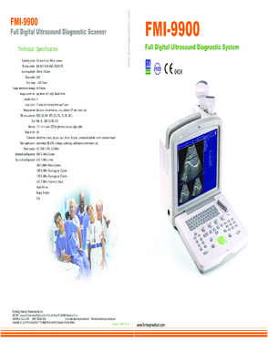 Portable digital ultrasound scanner with CE ISO