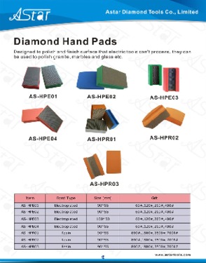 Diamond Electroplated Hand Pads