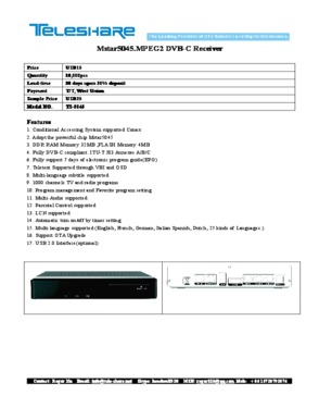 MPEG2 DVB-C Conax+USB