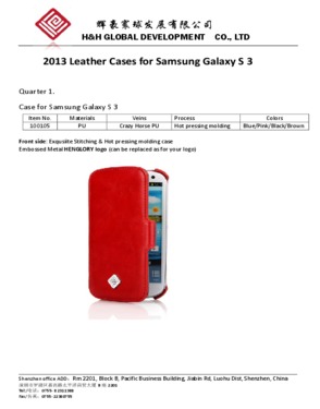 Cell Phone PU Leather Cases for Samsung Galaxy S3