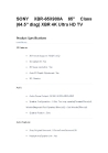 S0NY XBR-65X900A 65-Inch 4K Ultra HD TV Television