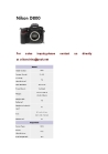 NlKON D800 Digital Pro SLR DSLR Camera