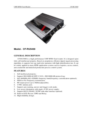 UHF passive rfid reader