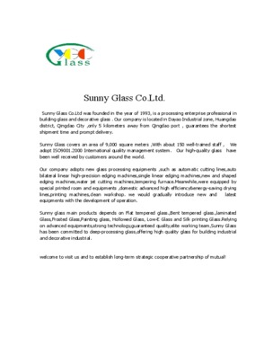 QINGDAO SUNNY GLASS CO., LTD