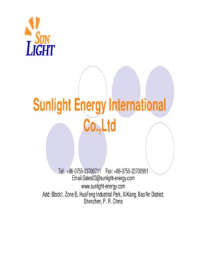 sunlight energy international co., ltd