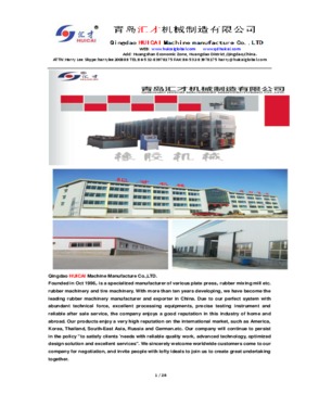 Qingdao HUICAI Machine Manufacture co., ltd