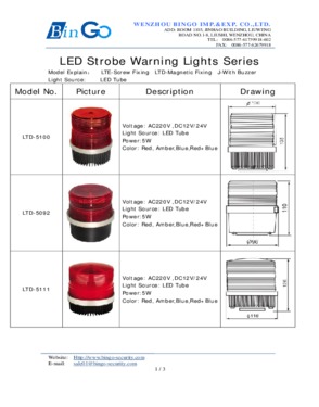 LTD-1201 Bulb Revolving Warning Light