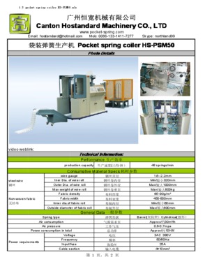 pocket spring machine Pocket spring assembler HS-PSM50