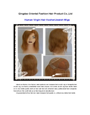 High Quality Vrigin Silk Top Human Hair Wigs Glueless Jewish Kosher Wigs