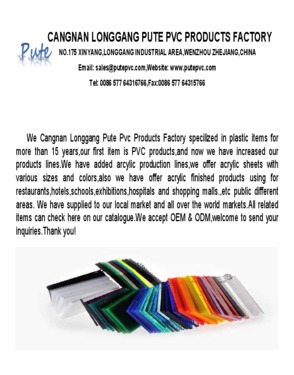 Cangnan Longgang Pute Pvc Products Co.,Ltd.