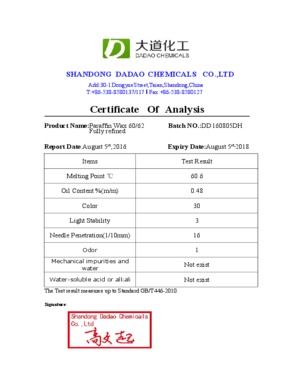 Fully Refined Parrafin Wax/Parafin Wax/Paraffine Wax 58/60 for sale 