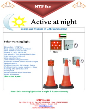 Solar Warning Light