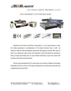 water jet plastic cutting machine with CE