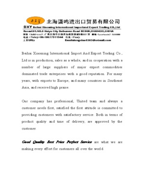 Beihai Xiaoming International Import And Export Trading Co., Ltd