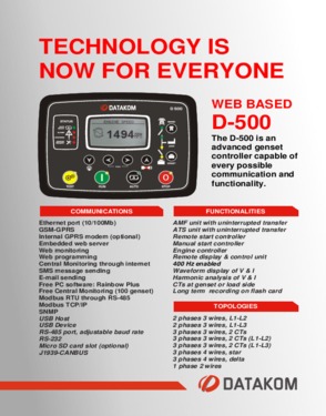 D 500 Advanced Genset Controller