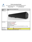 Digital Sound bar with Bluetooth, Optical &amp; Aux in