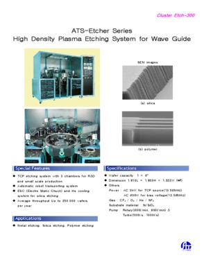 High Density Plasma Etching System for Waveguides