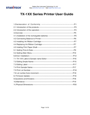 TX-110 Balance Printer