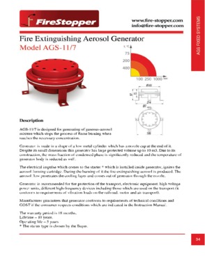Fixed mount fire extinguishing aerosol generators