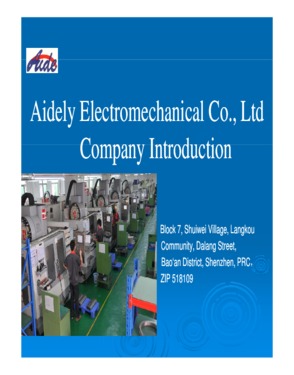 Shenzhen Aidely Electromechanical Co., Ltd.