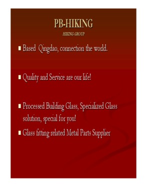 PB HIKING SPECIAL GLASS CO., LTD