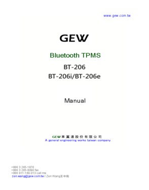 Bluetooth TPMS