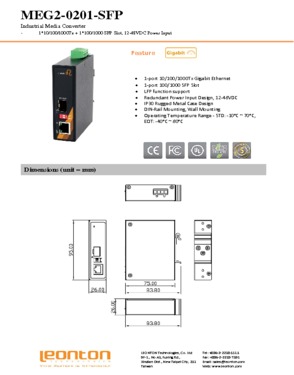 Industrial Media Converter (MEG2-0201-SFP)