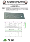 66 keys compact format vandal-proof IP65 stainless steel keyboard