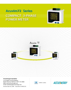 Acuvim 72 series 3 phase kwh meter