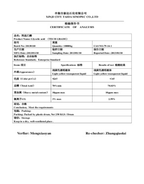 glycolic acid(70%/99%)