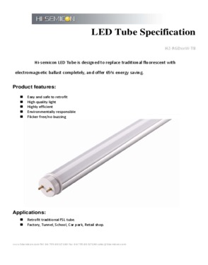 22W T8 LED Tube