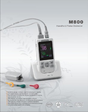 Handheld pulse oximeter with CE and FDA