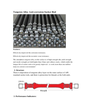 Tungsten Alloy Anti Corrosion Wear Resistant Anti Galling Ãƒï¿½Ã‚Â¤32 Sucker Rod