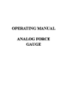 Analog force gauge (Unit:N/KG)(Unit:KG/LB)(Unit:N/LB)