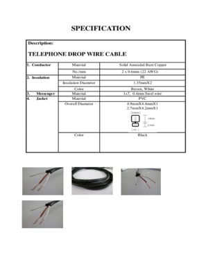 Telephone Drop Wire Cable